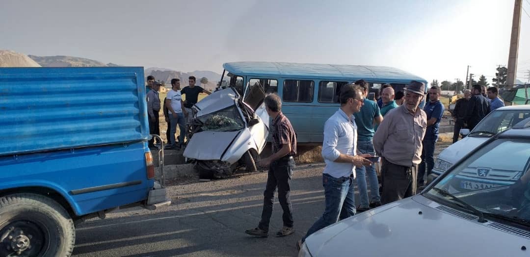 خوش شانسی در یک تصادف سهمگین فقط یک مصدوم برجای گذاشت