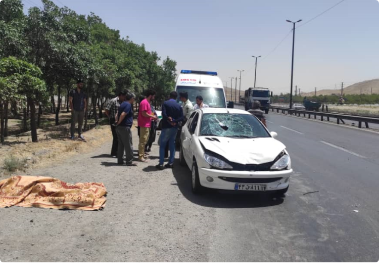 یک فوتی بر اثر تصادف خودرو پژو ۲۰۷