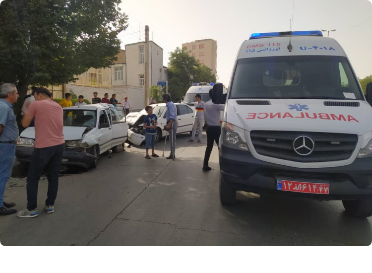 چهار مصدوم بر اثر تصادف خودرو سمند و پراید