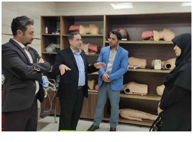 بازدید دکتر نوری معاون آموزش و اعتباربخشی سازمان اورژانس کشور از مرکز مهارت های بالین (سالن پراتیک)