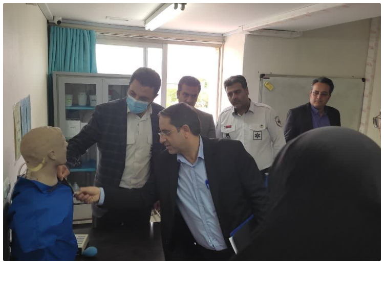 بازدید دکتر نوری ساری معاون آموزش همگانی، مهارتی و اعتباربخشی سازمان اورژانس کشور از مرکز مهارت های بالین دانشگاه علوم پزشکی خمین