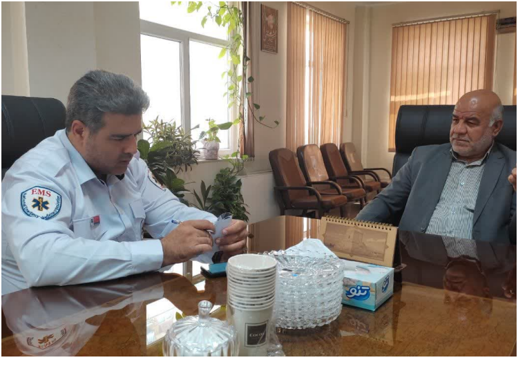 دیدار خیر پایگاه اورژانس ایبک آباد با رئیس اورژانس ۱۱۵ استان مرکزی