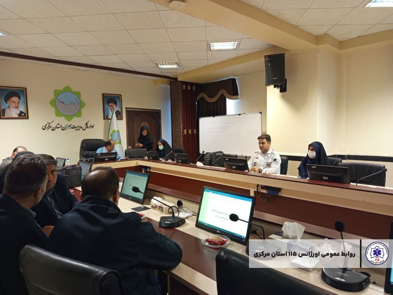 حضور معاون فنی و عملیات اورژانس استان مرکزی در جلسه هماهنگی مانور سراسری زلزله