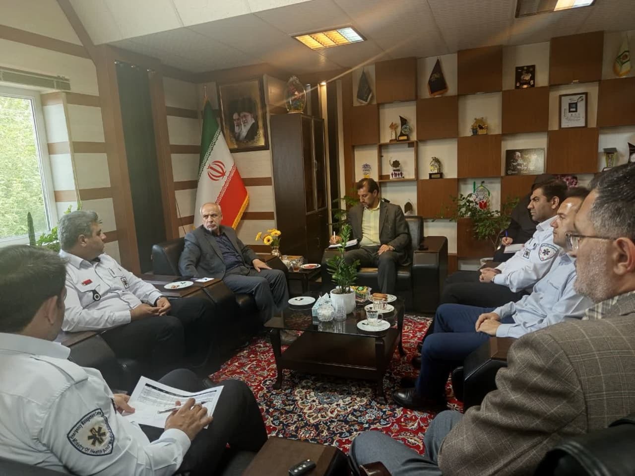 دیدار رئیس اورژانس پیش بیمارستانی استان مرکزی با فرماندار شهرستان شازند