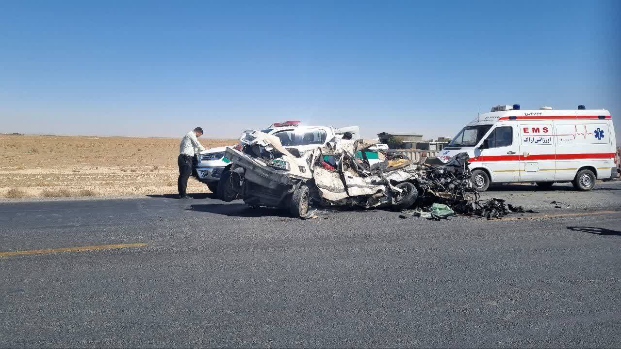 مرگ راننده ۳۰ ساله در تصادف مرگبار پژو پارس با تریلی/تصادفات مرگبار کنارگذر شمالی اراک ادامه دارد