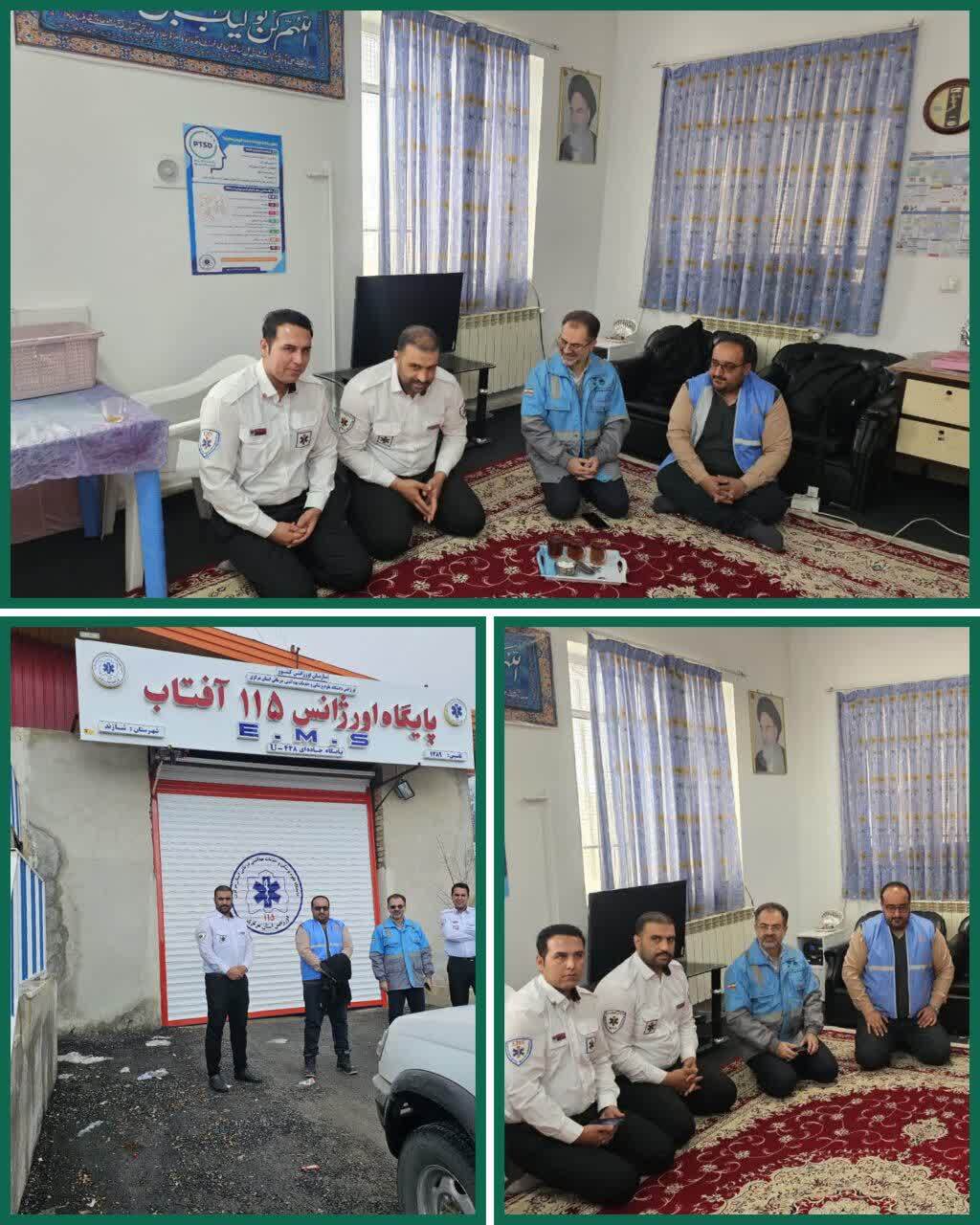 بازدید سرپرست بخشداری زالیان از پایگاه اورژانس ۱۱۵ آفتاب