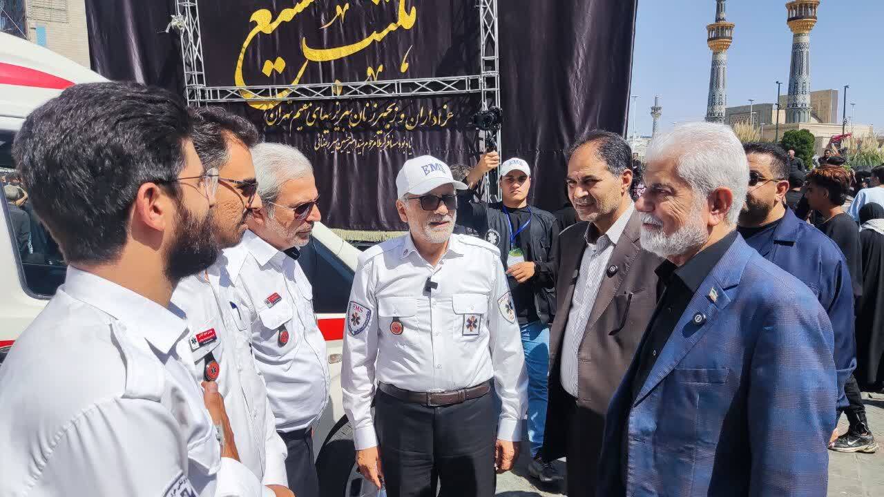 بازدید رئیس کمیسیون بهداشت و درمان مجلس شورای اسلامی و از تیم اعزامی اورژانس استان مرکزی به مشهد مقدس