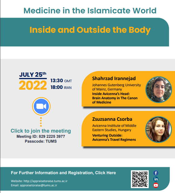 " Medicine in the Islamicate world: Inside and Outside the body"