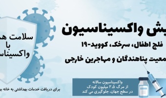 پویش واکسیناسیون فلج اطفال ، سرخک ، کووید ۱۹ در جمعیت پناهندگان و مهاجرین خارجی
