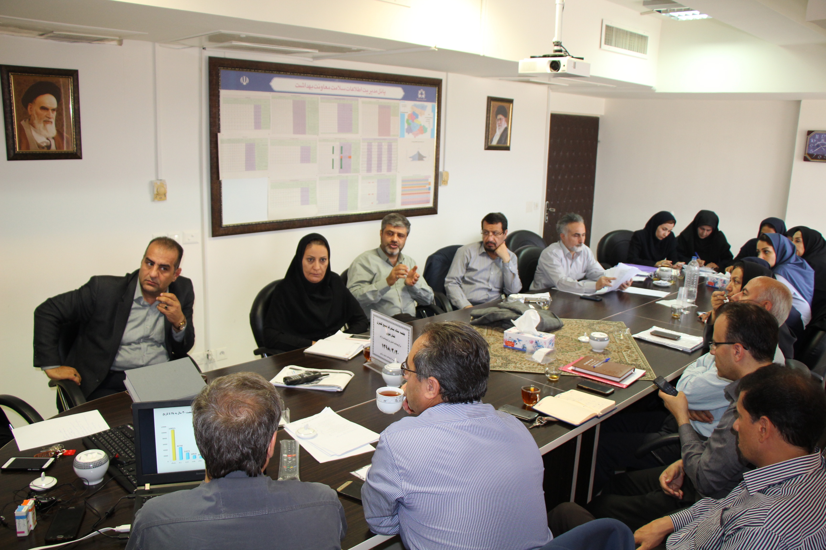 جلسه ستاد مشترک بسیج ملی کنترل فشارخون بالا مرکز بهداشت استان و اراک ، ۲۰ خرداد ماه