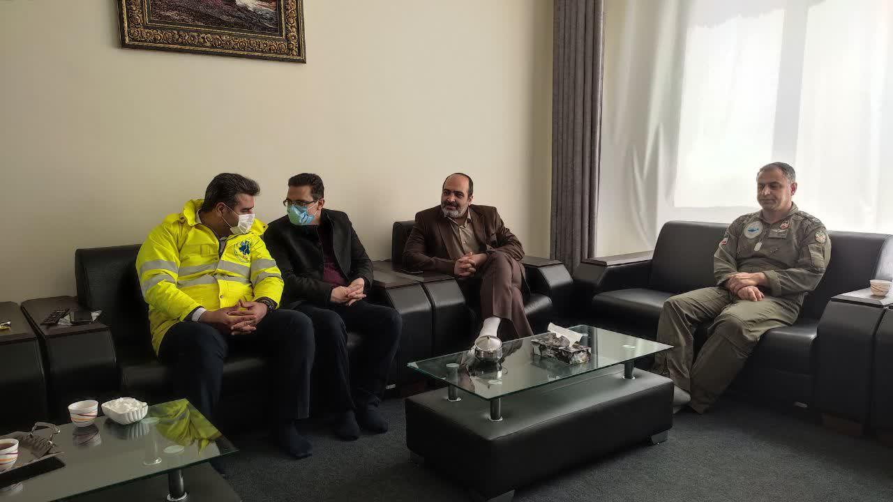 بازدید مشاور رئیس دانشگاه علوم پزشکی اراک از پایگاه اورژانس هوایی شهید منصور وطن پور استان مرکزی