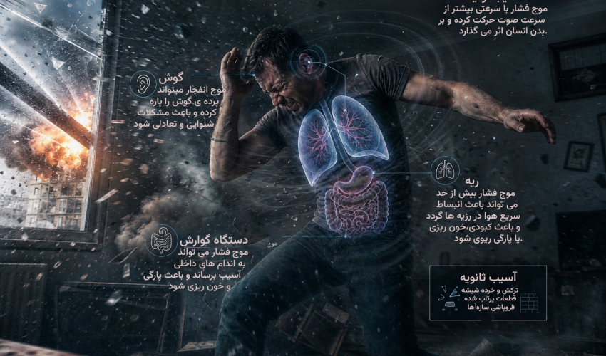 تاثیر موج انفجار بر بدن انسان
