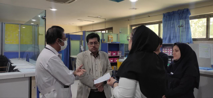 بازدید دکتر صدوق رئیس بیمارستان از اورژانس حاد و بستری مرکز