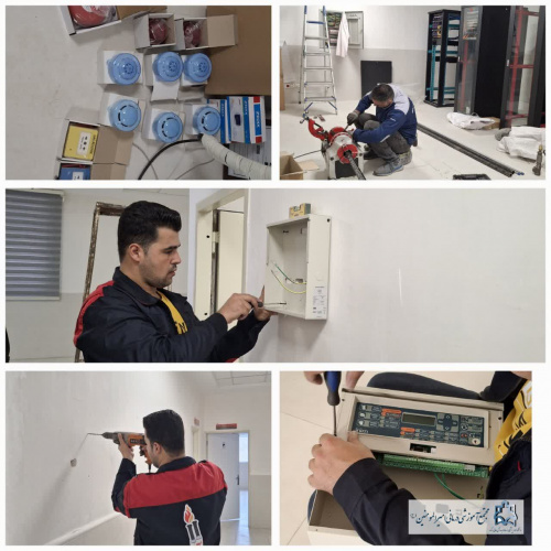 نصب سیستم اعلان و اطفا حریق اتاق سرور مرکزی مجتمع