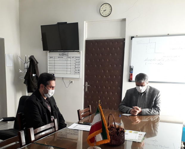 برگزاری جلسه دکتر سعید محمد دوست مسئول مرکز بهداشت شهرستان اراک با مدیر بهزیستی شهرستان اراک