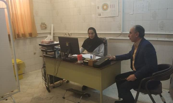 بازدید رئیس مرکز و مسئول حراست مرکز  بهداشت شهرستان اراک از مرکز خدمات جامع سلامت جیریا