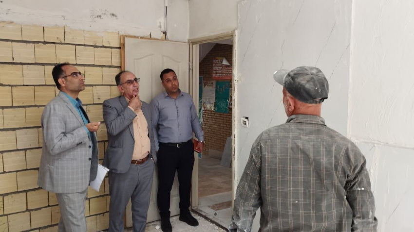 بازدید حسینی  رئیس مرکز بهداشت به همراه رییس امور عمومی و کارشناس کارپردازی