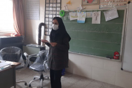 آموزش راه های پیشگیری از آنفلوانزا به دانش آموزان روستای دستجرده