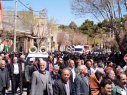 حضور پرسنل شبکه بهداشت و درمان ، بیمارستان امام سجاد(ع) وفوریتهای پزشکی شهرستان آشتیان در روز قدس