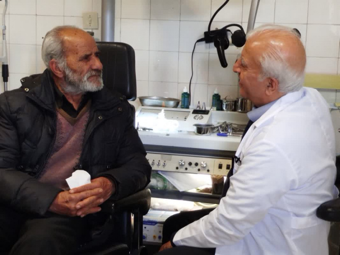 حضور خیرین سلامت پروفسور محمد تقی خورسندی آشتیانی متخصص گوش و حلق و بینی