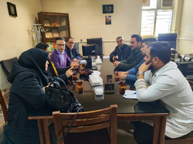 جلسه پایش فرآیند احصای درآمد وکسورات ونظام بیمارستان امام سجاد آشتیان