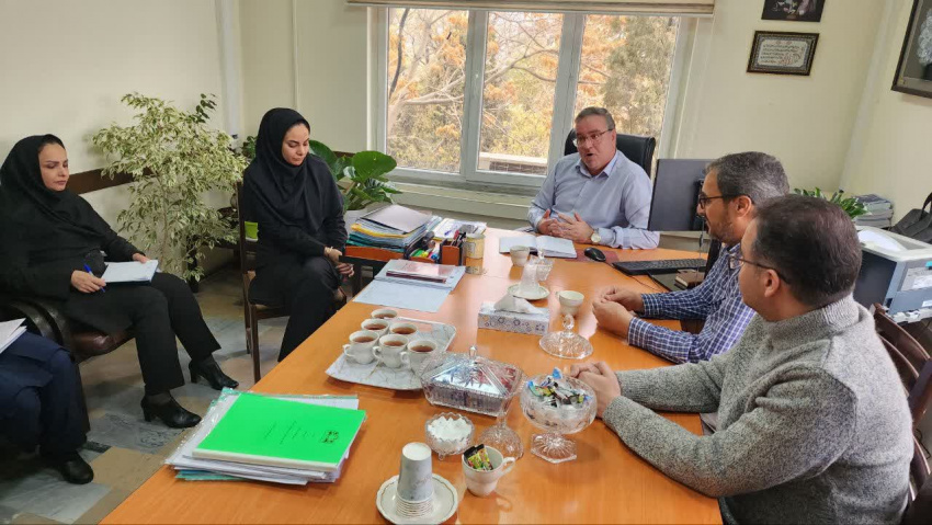 برگزاری جلسه داخلی مدیر توسعه سازمان و تحول اداری دانشگاه با رئیس گروه و کارشناسان حوزه