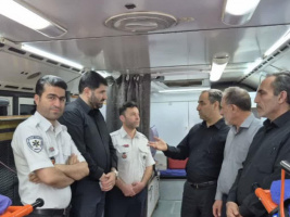 بازدید رئیس مرکز حراست وزارت بهداشت از تیم فوریت پزشکی اعزامی استان مرکزی به مرز مهران