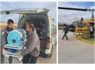 اعزام هوایی نوزاد تازه متولد شده با مشکلات تنفسی از شهرستان دلیجان به اراک