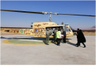 انتقال بیمار قلبی دلیجانی با بالگرد اورژانس هوایی استان مرکزی