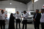 بازدید مدیر توانمند سازی نیروهای داوطلب و سازمانهای مردم نهاد سازمان اورژانس کشور از تعمیرگاه متمرکز اورژانس ۱۱۵
