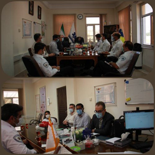 جلسه کمیته فنی با موضوع بررسی مشکلات اورژانس پیش بیمارستانی شهرستان فراهان