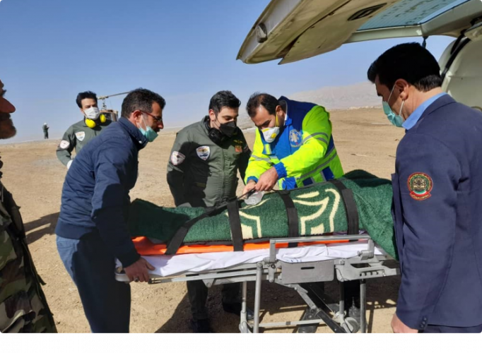 بالگرد اورژانس ۱۱۵ استان مرکزی برای انتقال بیمار قلبی در آسمان کمیجان به پرواز در آمد.