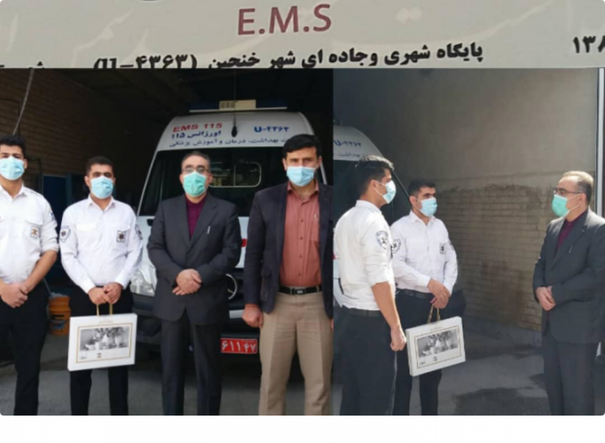 بازدید نوروزی مدیر شبکه بهداشت و درمان شهرستان فراهان از پایگاه اورژانس خنجین