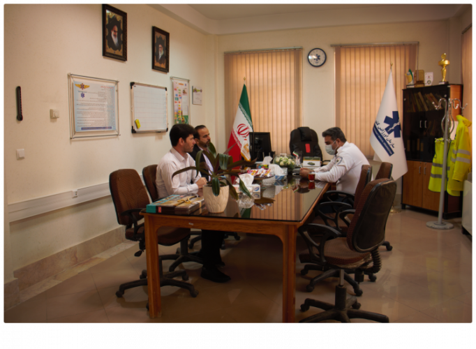 دیدار معاون سلامت و دفاع زیستی سپاه روح الله با رئیس اورژانس ۱۱۵ استان مرکزی
