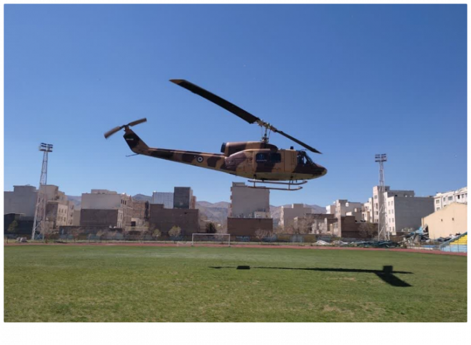 پرواز بالگرد اورژانس هوایی استان مرکزی بر فراز شهرستان تفرش