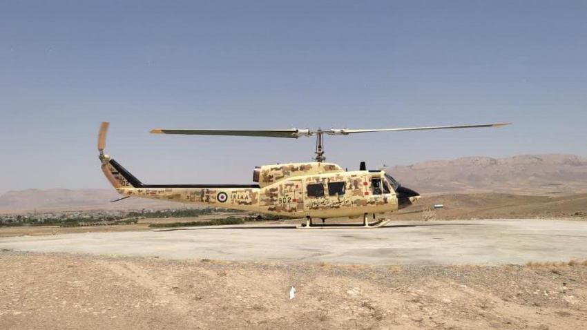 انتقال مصدوم حادثه شغلی از شهرستان خمین توسط بالگرد اورژانس هوایی