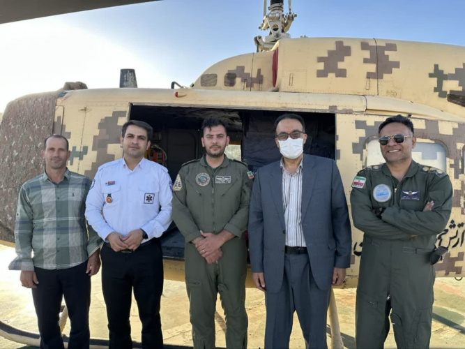 بازدید سرزده نماینده مردم اراک در مجلس شورای اسلامی از پایگاه اورژانس هوایی شهید منصور وطن پور