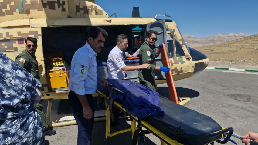 انتقال هوایی مرد ۶۵ ساله دچار سکته مغزی از کمیجان به اراک