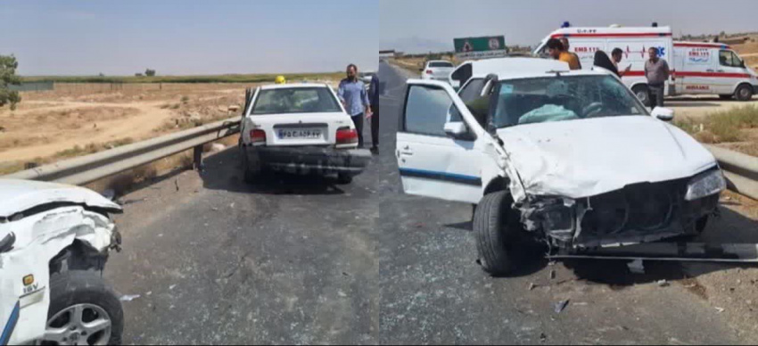 برخورد پراید و پژو در اراک ۵ مصدوم برجا گذاشت