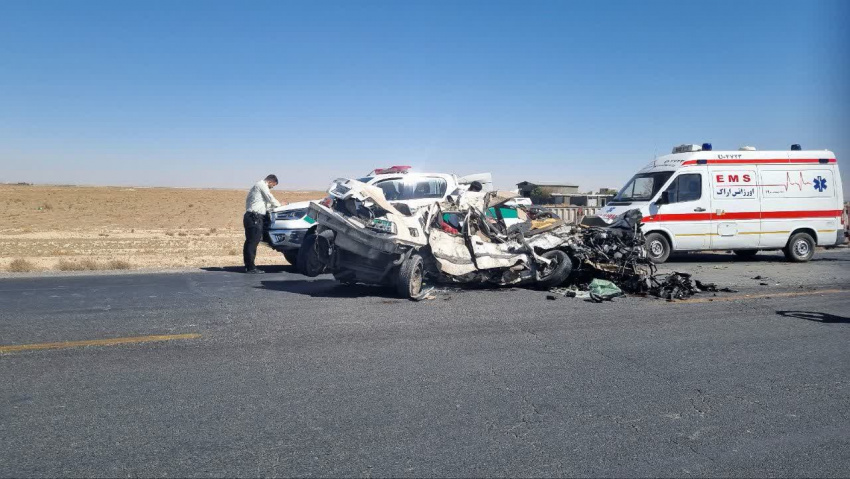 مرگ راننده ۳۰ ساله در تصادف مرگبار پژو پارس با تریلی/تصادفات مرگبار کنارگذر شمالی اراک ادامه دارد