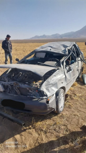 واژگونی پراید در محور اراک – قم با یک فوتی و سه مصدوم