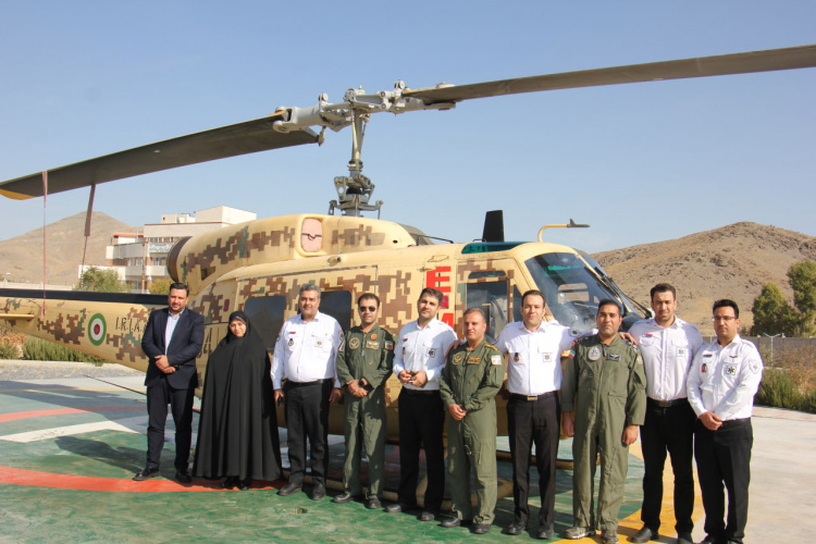 بازدید مدیر توانمند سازی نیروهای داوطلب و سازمانهای مردم نهاد سازمان اورژانس کشور از پایگاه خیرساز اورژانس هوایی