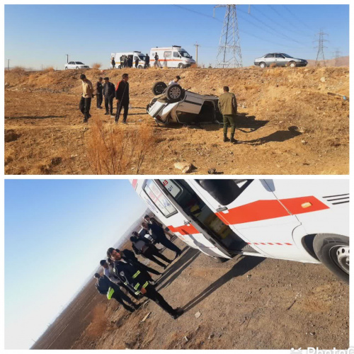 واژگونی سمند در محور ازنا پس از گردنه قاقان؛ انتقال ۲ مصدوم به مراکز درمانی