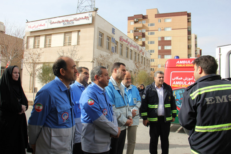 بازدید مدیران کل مدیریت بحران استان‌های سمنان و مرکزی از مرکز فوریت‌های پزشکی استان مرکزی