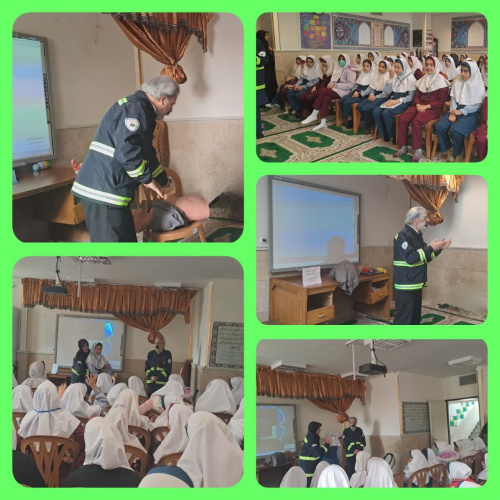 آموزش آشنایی با اورژانس ۱۱۵ و کمک‌های اولیه ویژه دانش آموزان مدرسه قرآنی قدس (فاطمه ساعی) اراک