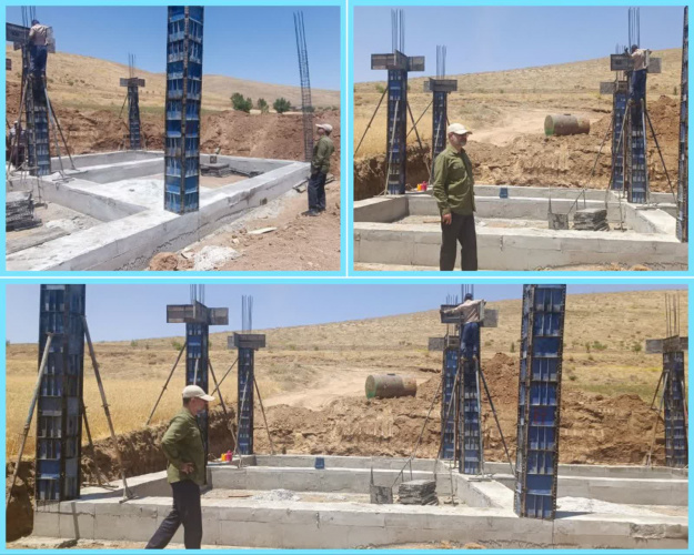 بازدید بخشدار زالیان از مراحل احداث پایگاه خیرساز اورژانس ۱۱۵ دهکائید
