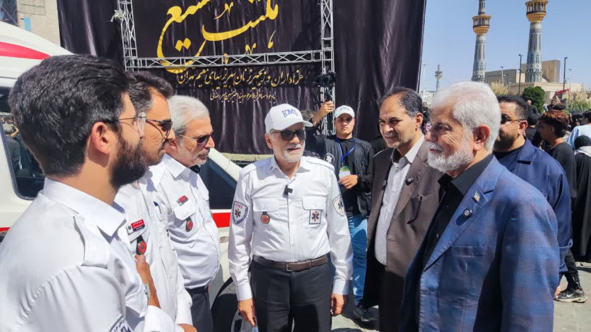 بازدید رئیس کمیسیون بهداشت و درمان مجلس شورای اسلامی و از تیم اعزامی اورژانس استان مرکزی به مشهد مقدس