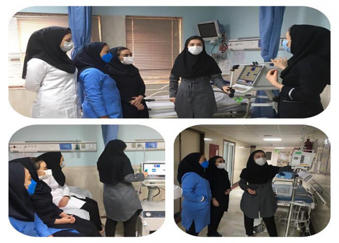 برگزاری کلاس آموزشی تجهیزات پزشکی در بیمارستان امام صادق (ع) دلیجان