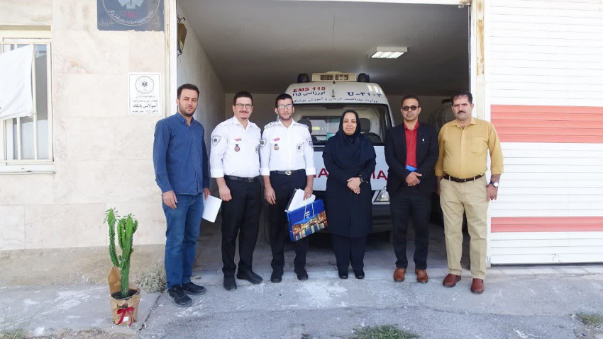 تجلیل از پرسنل پایگاه اورژانس ۱۱۵ جاورسیان با حضور سرپرست شبکه بهداشت خنداب
