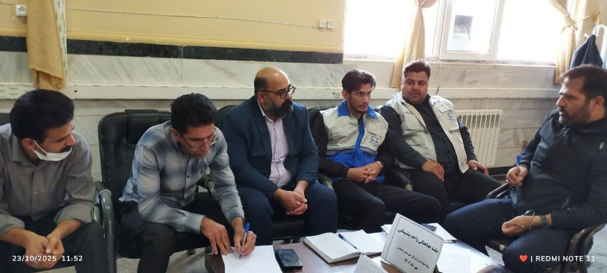 جلسه هماهنگی واحد پشتیبانی مانور شبکه بهداشت و درمان خنداب
